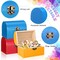 12 Pcs Unfinished Wooden Treasure Chest Boxes 4.7 x 3.5 x 3.1 Inch Mini Small DIY Treasure Chests Craft Bulk with Hinged Lid to Paint Party Gifts Prizes(Colorful)